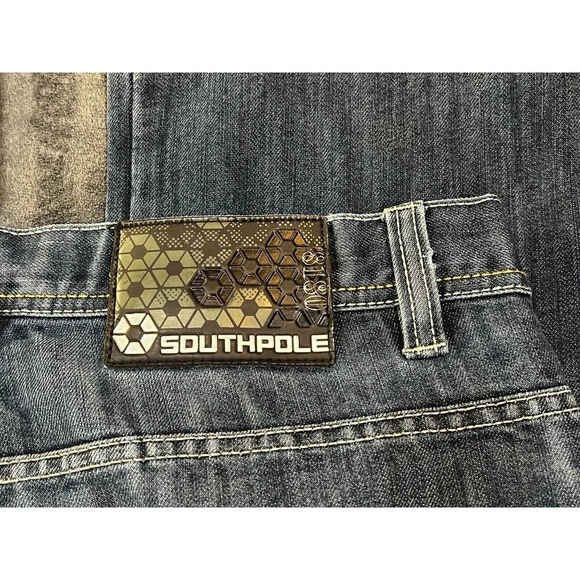 Southpole 8180 Jeans Blue Straight Leg Pockets Distressed Men's Size 34W / 30L - Picture 8 of 8